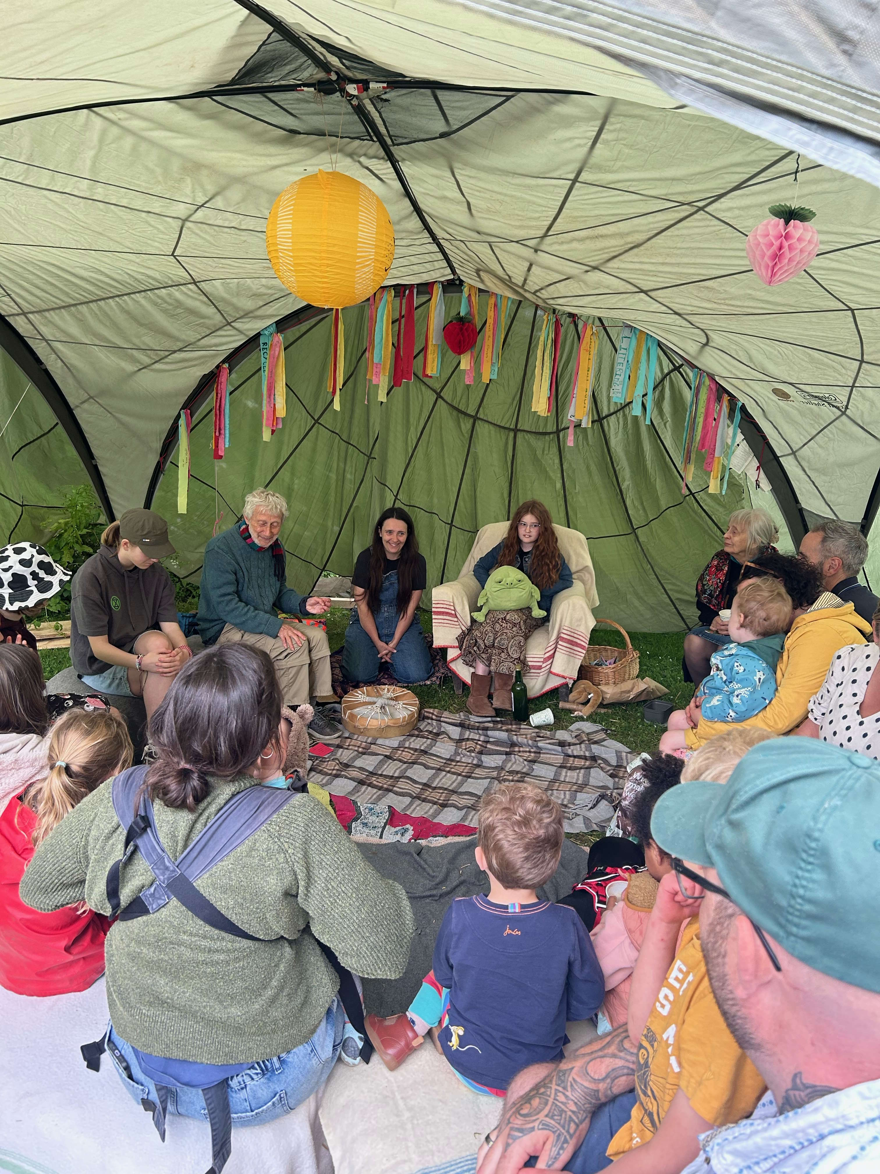 Story telling at Hellens festival